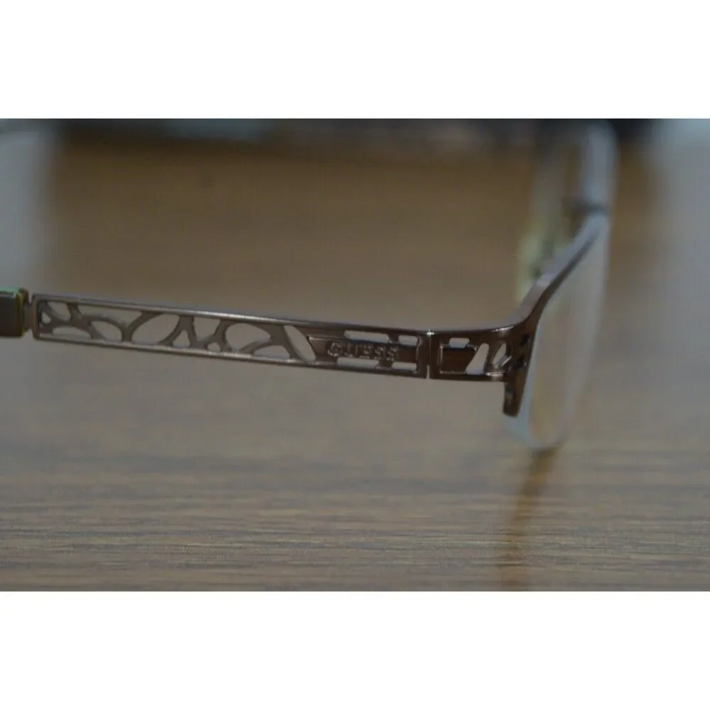 Guess Women's Cat Eye Glasses 37 Frame Grooved Metal 50 18-135 Eyeglasses 1504